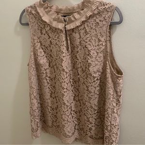 J. Crew sleeveless lace blouse/top